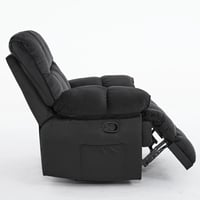 كرسي إسترخاء هزاز ودوار قماش مخمل ناعم جداً- أسود