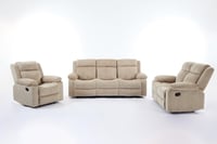 طقم كراسي إسترخاء قماش مقلم - 6 أشخاص