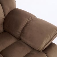 كرسي إسترخاء هزاز ودوار قماش مخمل ناعم جداً- بني