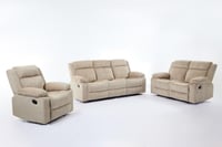 طقم كراسي إسترخاء قماش مقلم - 6 أشخاص