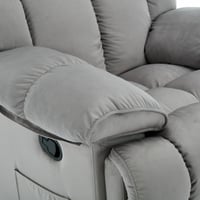 كرسي إسترخاء هزاز ودوار قماش مخمل ناعم جداً- رمادي