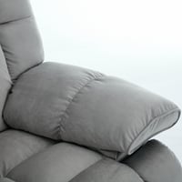 كرسي إسترخاء هزاز ودوار قماش مخمل ناعم جداً- رمادي