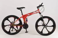 دراجة رياضية قابلة للطي مقاس كبير 26 - لون أحمر