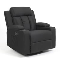 كرسي إسترخاء هزاز ودوار 360 درجة - أسود
