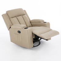 كرسي إسترخاء هزاز ودوار 360 درجة - بيج كاكي