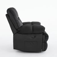 كرسي إسترخاء هزاز ودوار قماش مخمل ناعم جداً- أسود