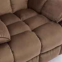 كرسي إسترخاء هزاز ودوار قماش مخمل ناعم جداً- بني