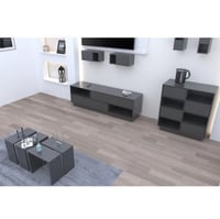 طقم طاولات وملحقاتها لغرفة معيشة 10 قطع - رمادي