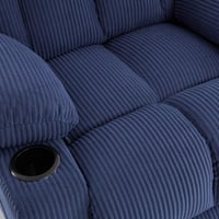 كرسي إسترخاء هزاز ودوار قماش مقلم - أزرق غامق