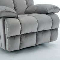 كرسي إسترخاء هزاز ودوار قماش مخمل ناعم جداً- رمادي