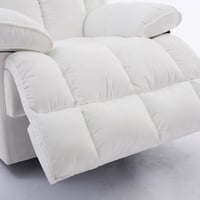 كرسي إسترخاء هزاز ودوار قماش مخمل ناعم جداً - أبيض