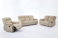 طقم كراسي إسترخاء قماش مقلم - 6 أشخاص