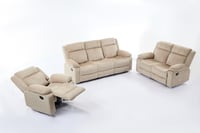 طقم كراسي إسترخاء قماش مقلم - 6 أشخاص