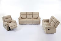 طقم كراسي إسترخاء قماش مقلم - 6 أشخاص