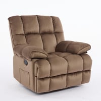 كرسي إسترخاء هزاز ودوار قماش مخمل ناعم جداً- بني