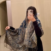 شال كشميري فاخر خيوط الذهب