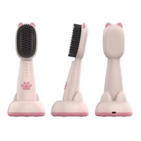 فرشاة فرد الشعر الحرارية - وردي - أيكون هير