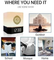 مكبر صوت صغير محمول مع مصباح LED يعمل باللمس وسماع...