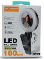 مصباح حلقي صغير مطور بمشبك صغير مع مصباح ليد محمول...