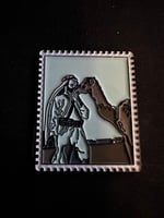 ملصق معدني ناقة وشيخ