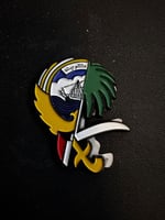 ملصق معدني شعار السعودية مع الكويت