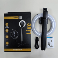 رينج لايت محمول مع عصا سلفي بلوتوث Q05s