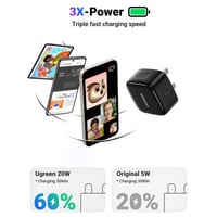 شاحن جداري يوجرين بمنفذ PD شحن سريع بقوة 20 واط -...