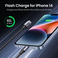 سلك شاحن يوجرين نايلون مظفر USB-C إلى آيفون بطول 1...