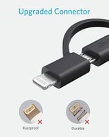 سلك شاحن انكر USB باورلاين 3 في 1 - ابيض