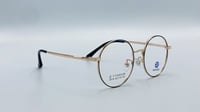 نظاره طبية دائرية من التيتانيوم اللون ذهبي أسود رق...
