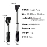 منفاخ هواء يدوي صغير محمول للدراجات والسكوترات