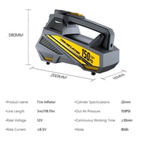 منفاخ إطارات السيارة المحمول 12 فولت الأصلي ضاغط ا...