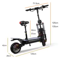 سكوتر الوحش بمحركين 60v 6000w سرعة 100km