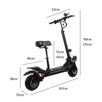 سكوتر كهربائي للكبار MG PRO بمحركين 48v 1800w مديل...