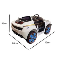 سيارة أطفال كهربائية شرطة 12V لعمر 3 - 8 سنوات