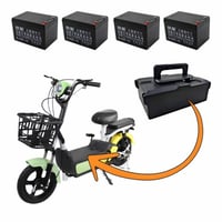 بطارية الدراجة الكهربائية 48v أربع بطاريات 12v 12a