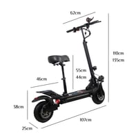 سكوتر كهربائي للكبار MG PRO بمحركين 48v 1800w مديل...