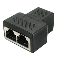 محول إيثرنت Cat5 Cat6 موسع من مدخل إلى مدخلين
