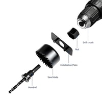 طقم منشار ثقب 11 قطعة قاطع ثقب دائري معدني طقم هول...