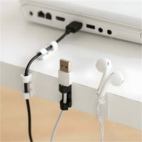 منظم أسلاك الكهرباء شفاف 20 قطعة معا لاصق للتثبيت