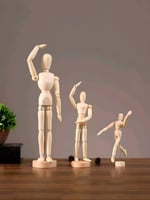 هيكل خشبي مانيكان بمفاصل قابلة للدوران 360 درجة