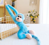 دمية لعبة القرده القطيفة الرائعة (بيج) - دمية محشو...