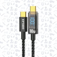 كيبل سريع 100 واط غيرلاكس تايب سي إلى تايب سي (GER...