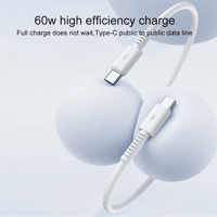 كيبل شحن سريع 60 واط تايب سي إلى تايب سي