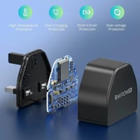 شاحن راف باور 20 واط منفذ تايب سي - اسود