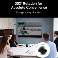 كابل بيسوس 3 في 1 100W قابل للسحب بطول 1.7m للشحن...