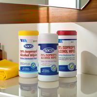 مناديل معقمة 70٪ ايزوبروبيل كحول ماركة SACO (100 م...