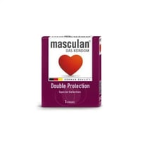 واقي ذكري ألماني ماسكولان حماية مزدوجة عدد 3 (بنفس...