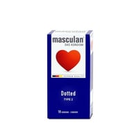 واقي ذكري ألماني ماسكولان محبب عدد 10 (أزرق)-Mascu...