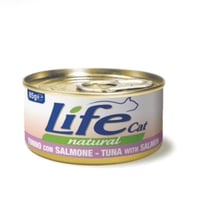لايف كات معلبات للقطط تونا مع سلمون 85 g
